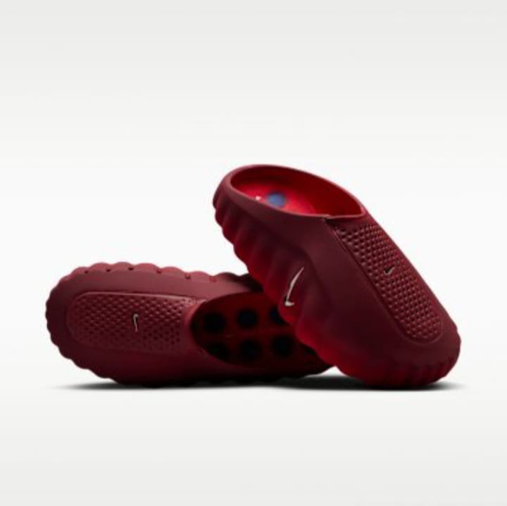 Nike Mind 001 mules in the Solar Red ❤️